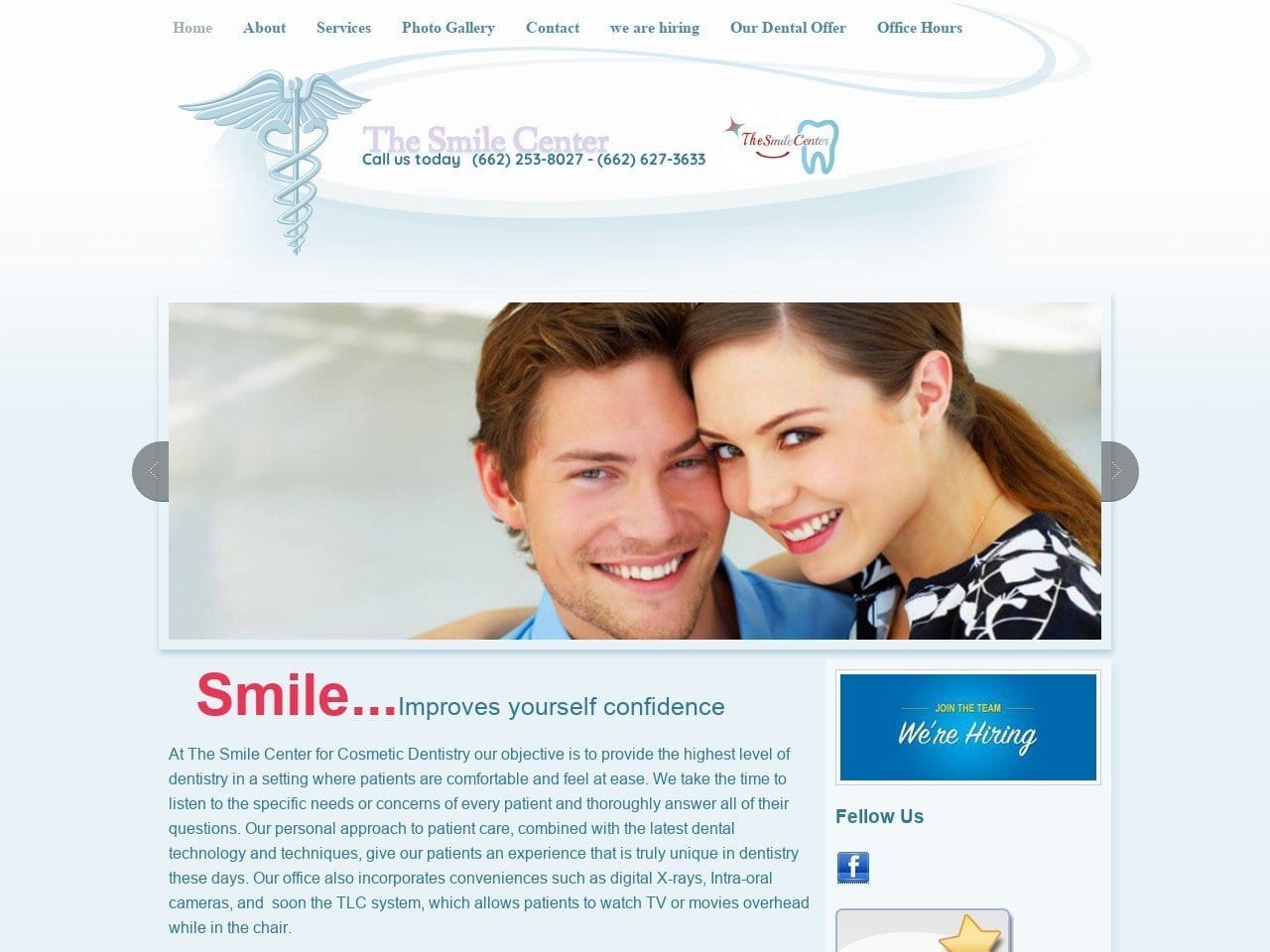 Dr. Mina Zaki DDS Website Screenshot from dentistsmilecenter.com