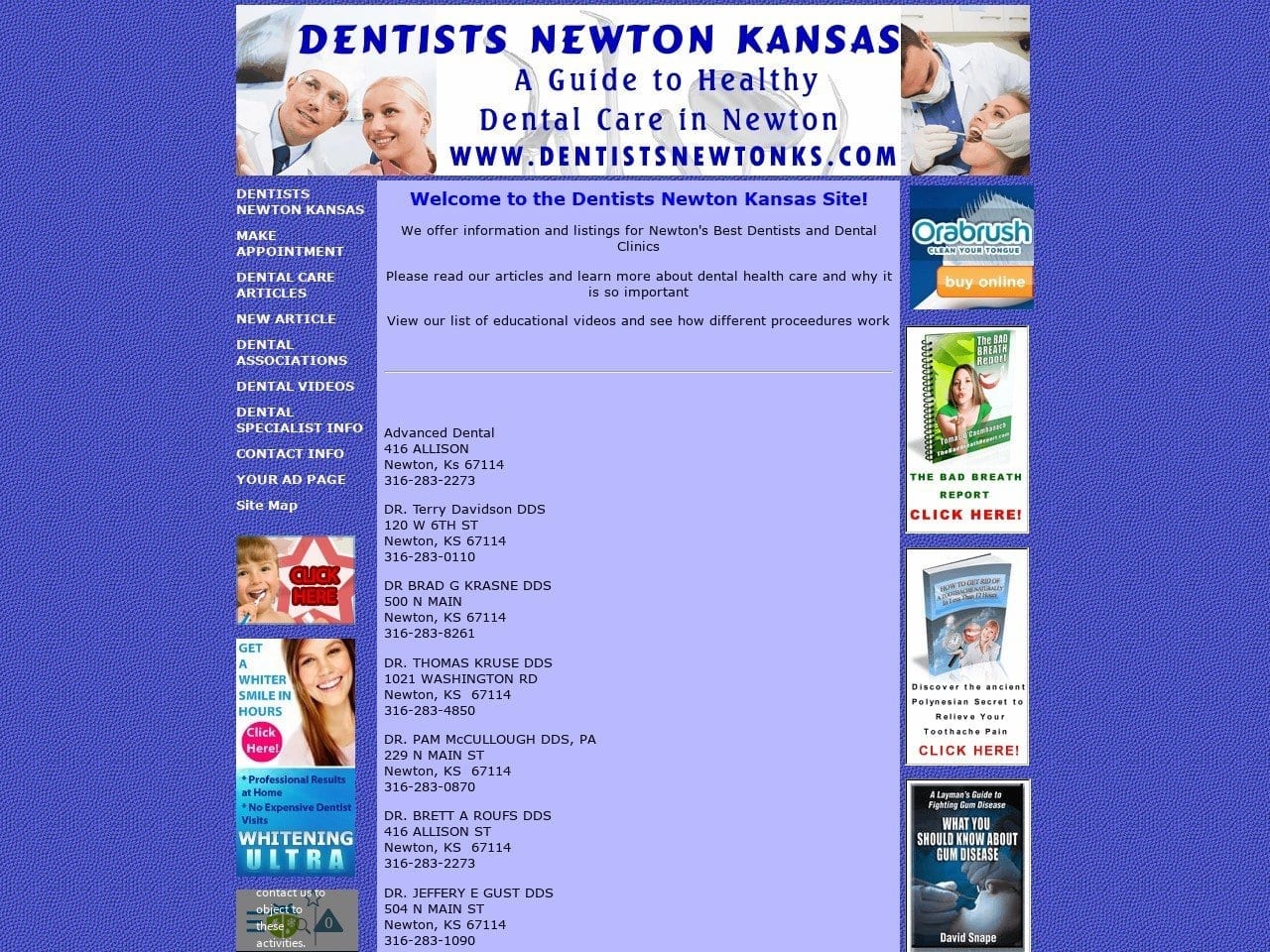 Dentistsnewtonks Website Screenshot from dentistsnewtonks.com