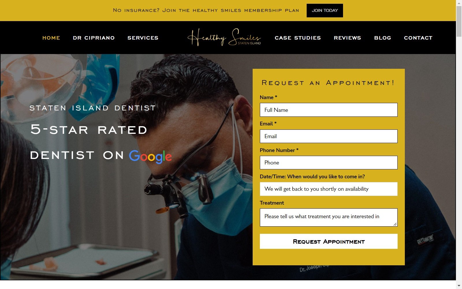 dentiststatenisland.com screenshot