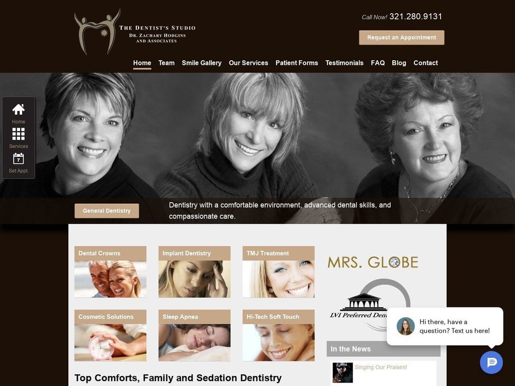 Dentist Website Screenshot from dentiststudio.com