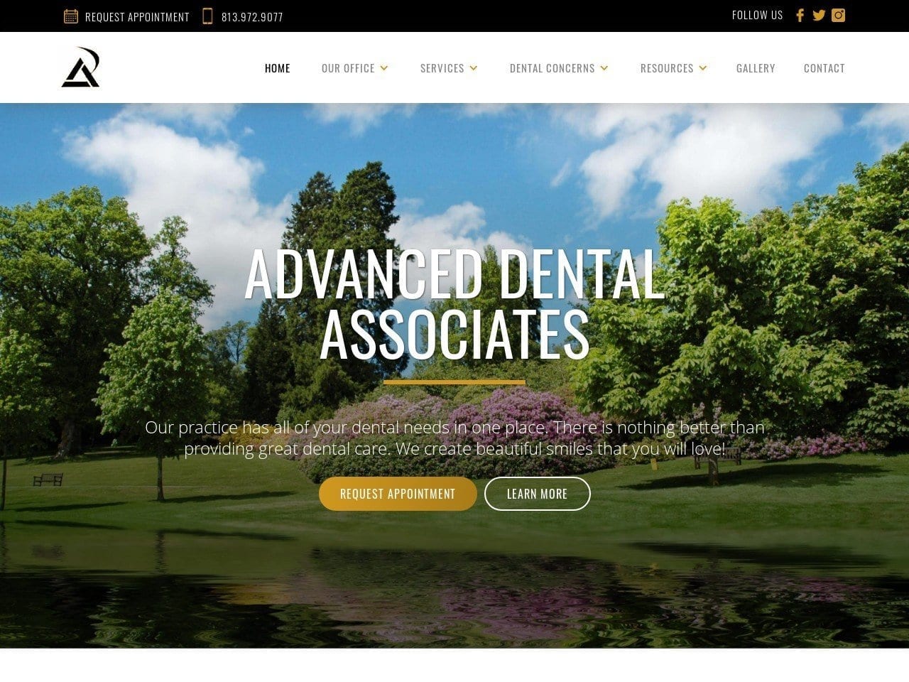 Dentisttampa Website Screenshot from dentisttampa.com