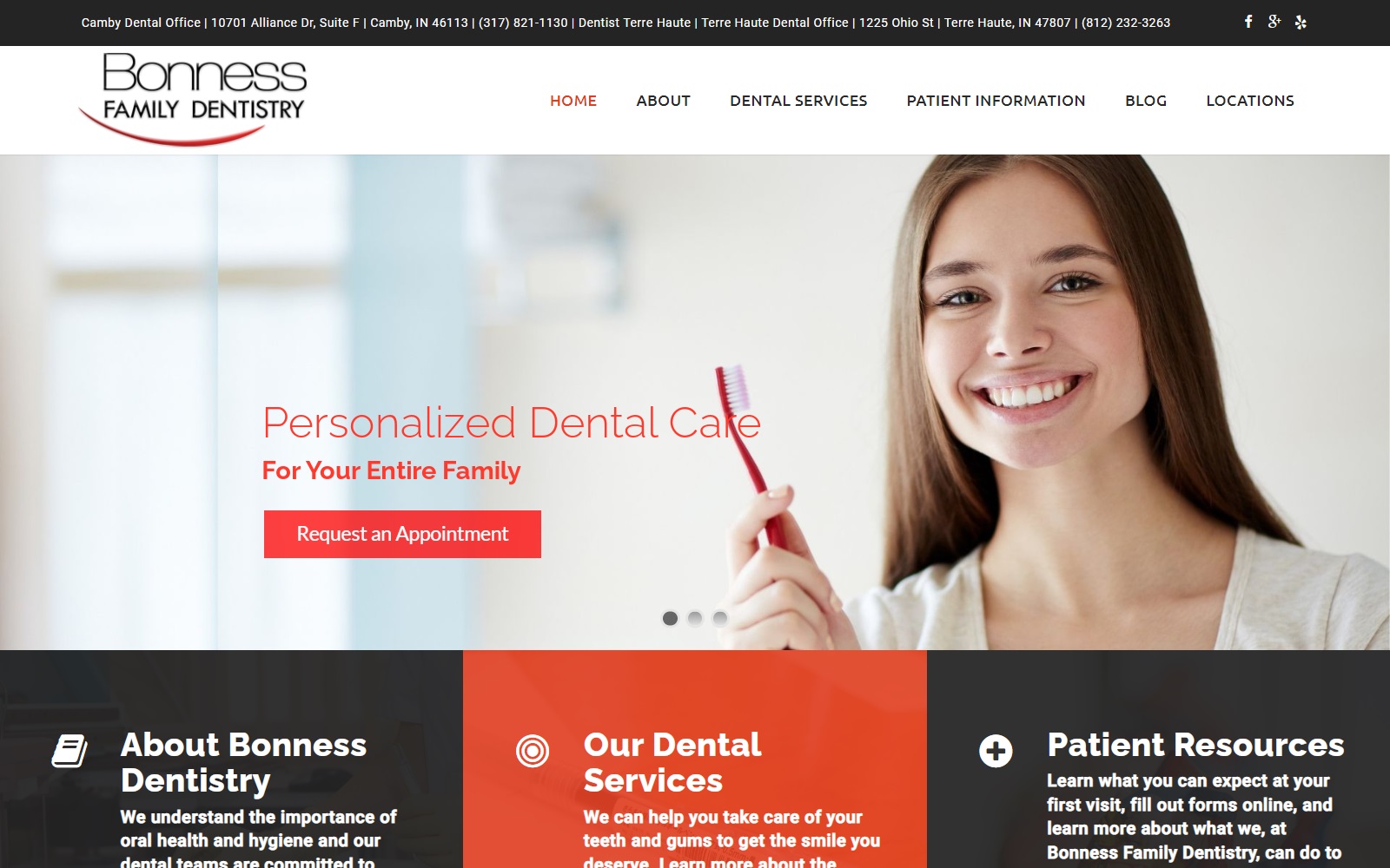 dentistterrehautecamby.com screenshot