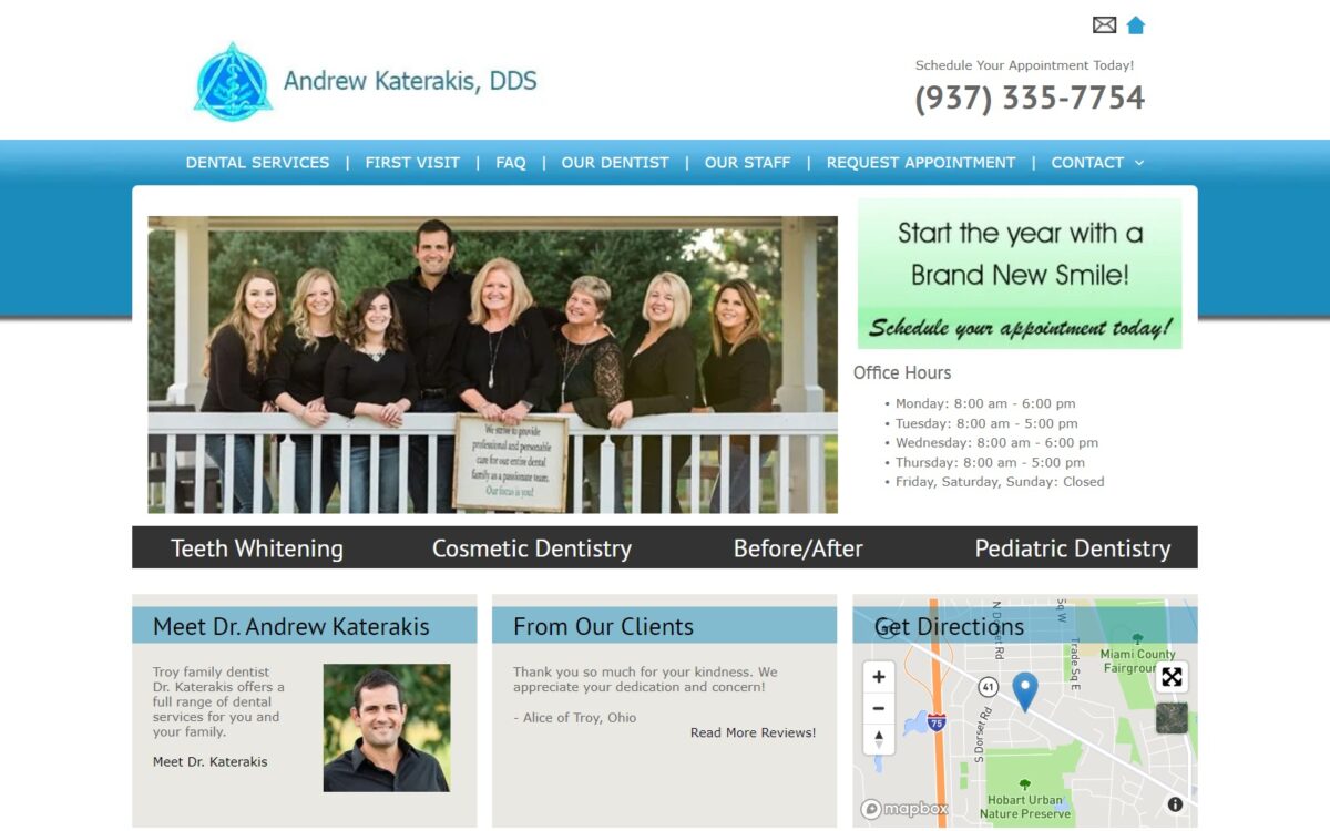 dentisttroyohio.com screenshot