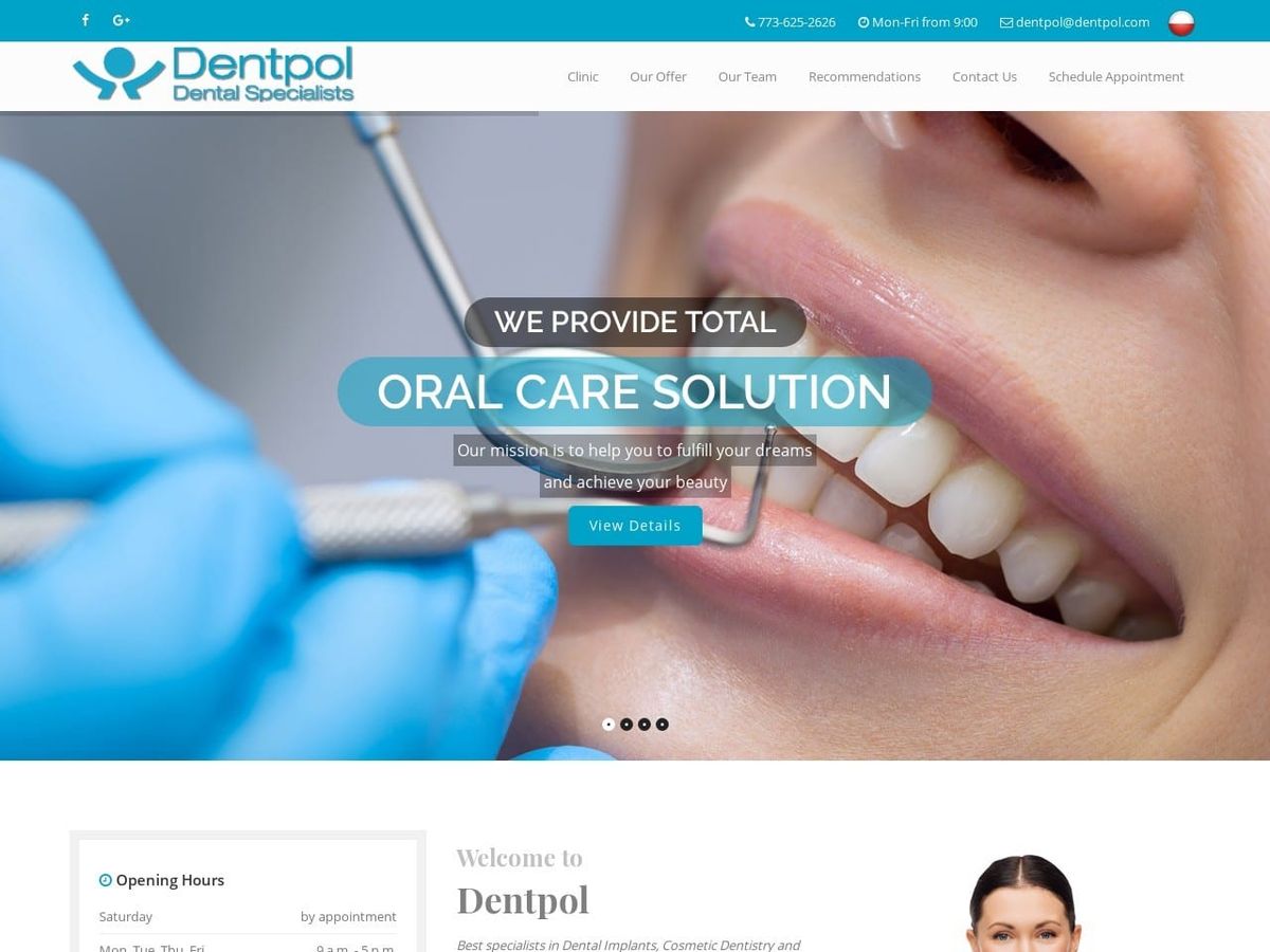 Dentpol Dental Dentist Website Screenshot from dentpol.com