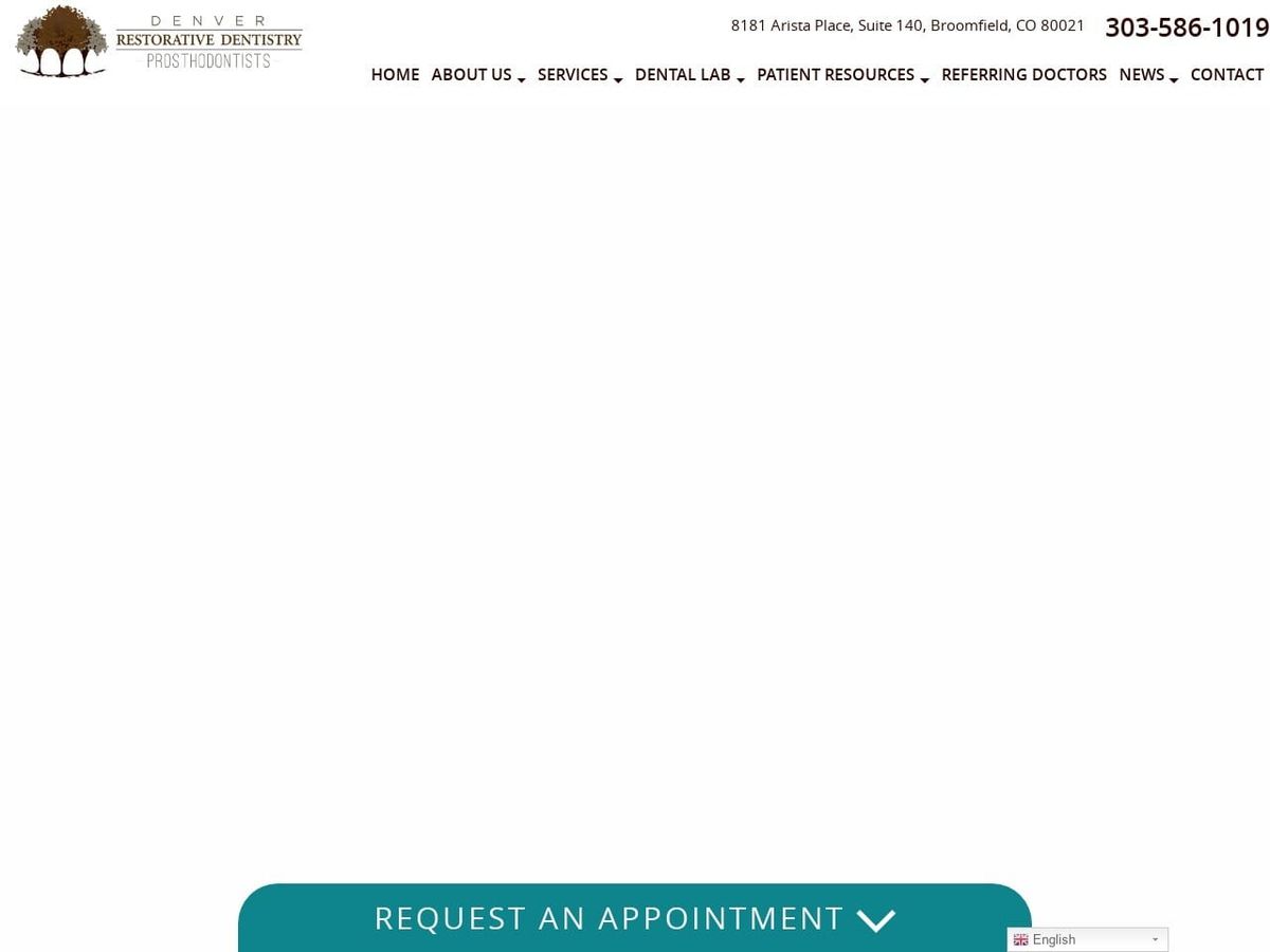 Denver Restorative Dentistry Website Screenshot from denverrestorativedentistry.com