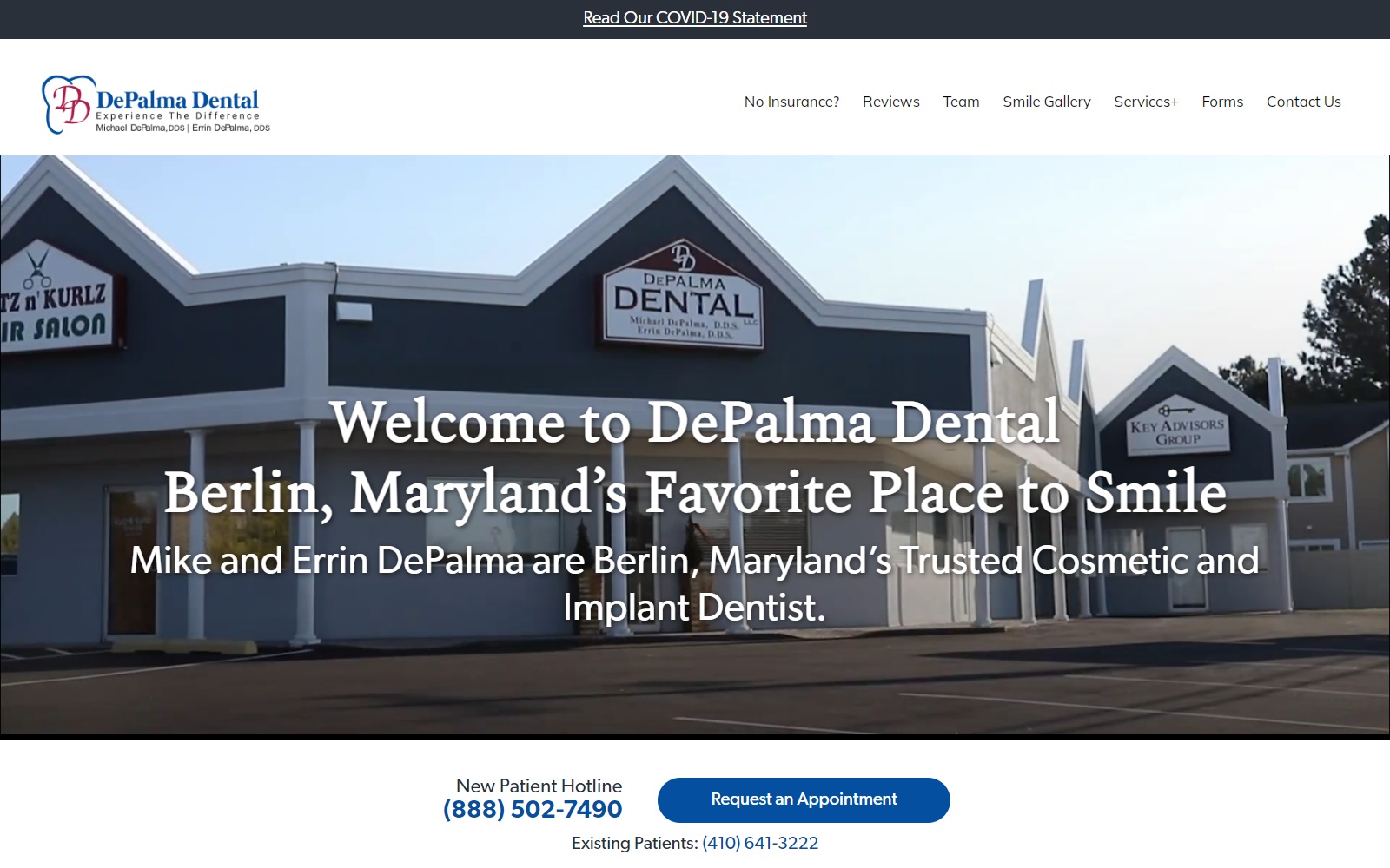 depalmadental.com screenshot