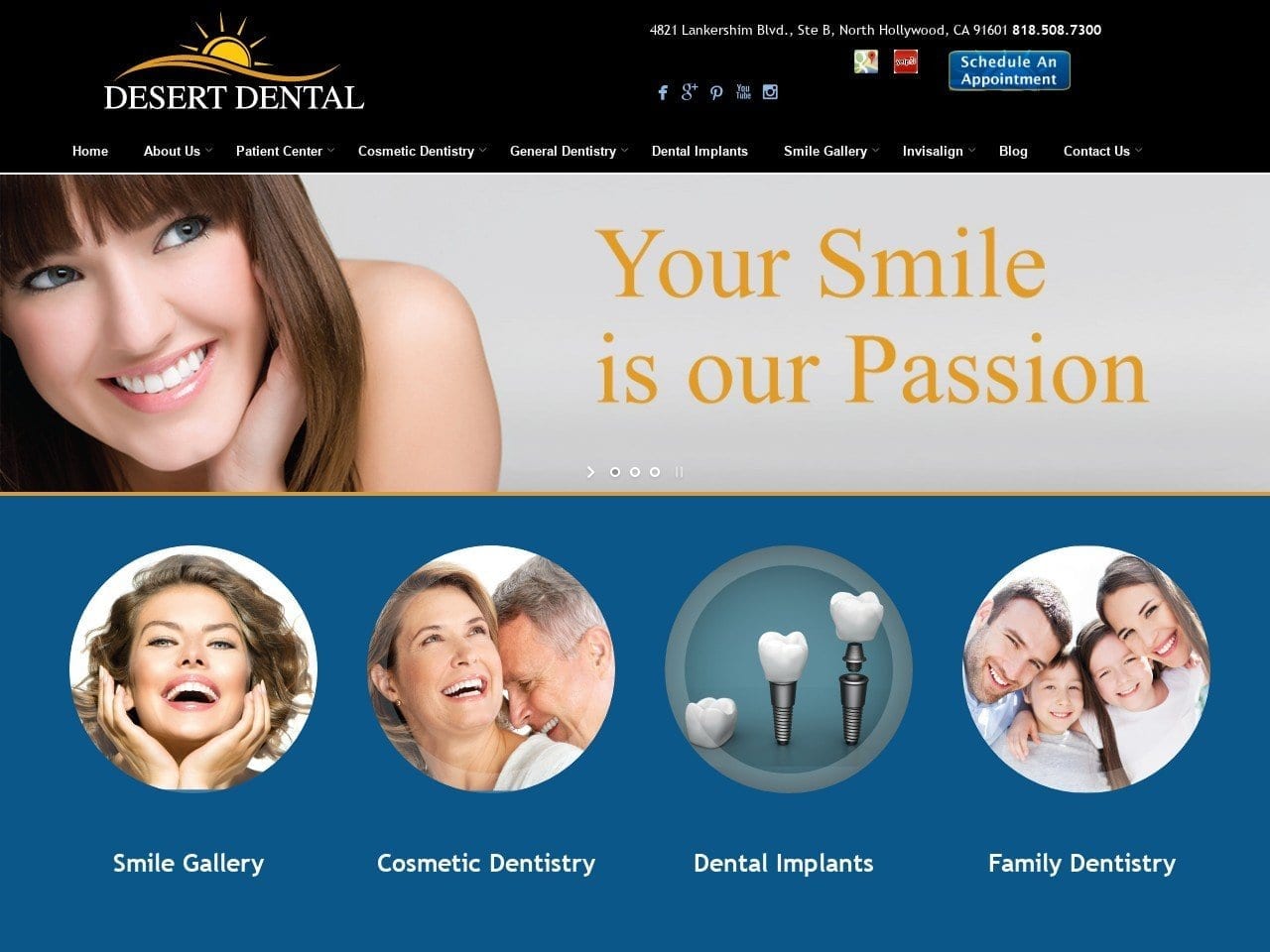 Desert Dental Group Website Screenshot from desertdental.org