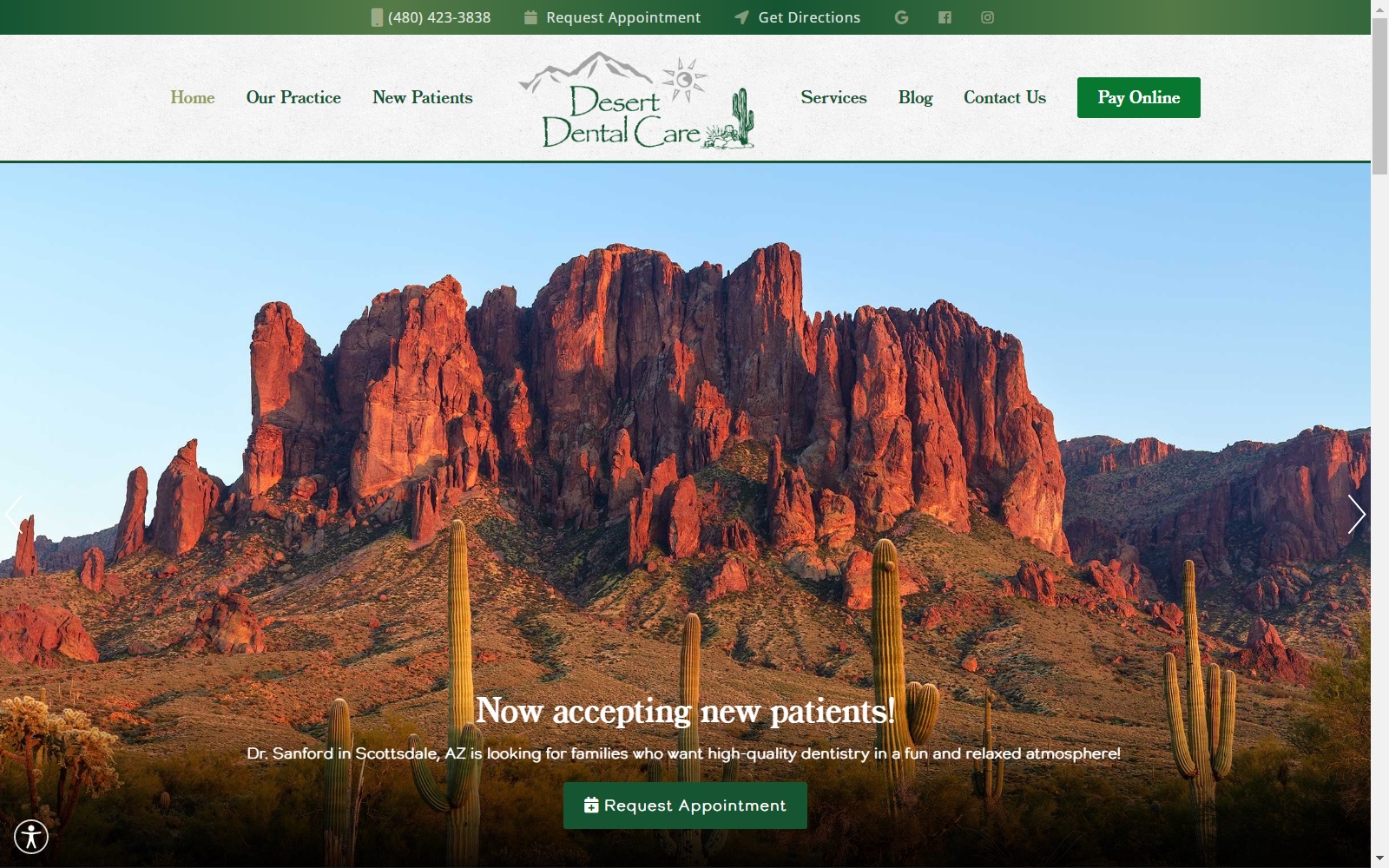 desertdentalcare.com screenshot