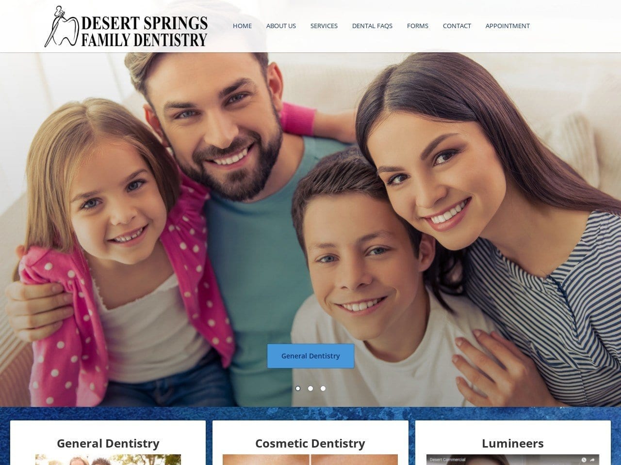 Desert Springs Family Dentist Website Screenshot from desertspringsfamilydentistry.com