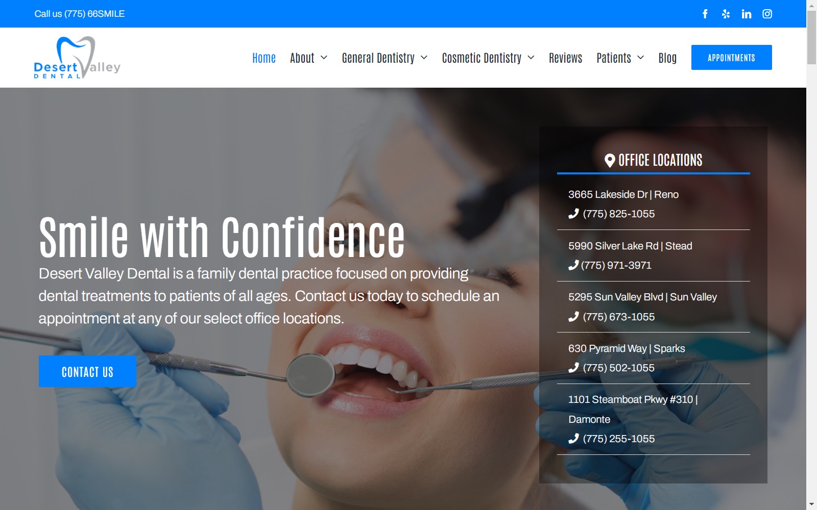 desertvalleydentalreno.com screenshot