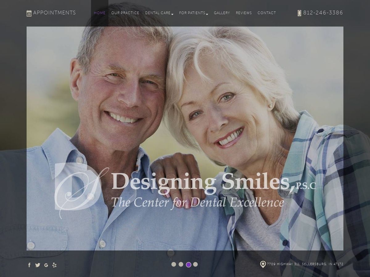 Designing Smiles PSC Website Screenshot from designing-smiles.com