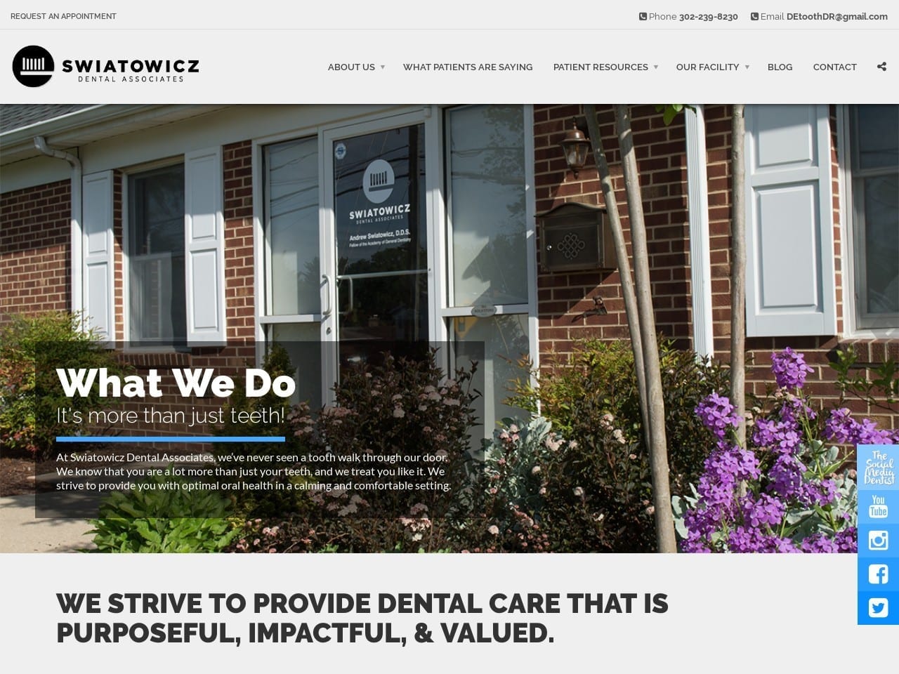 Swiatowicz Dental Associates Website Screenshot from detoothdr.com