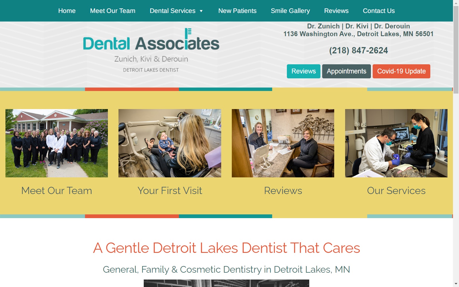 detroitlakesdental.com screenshot