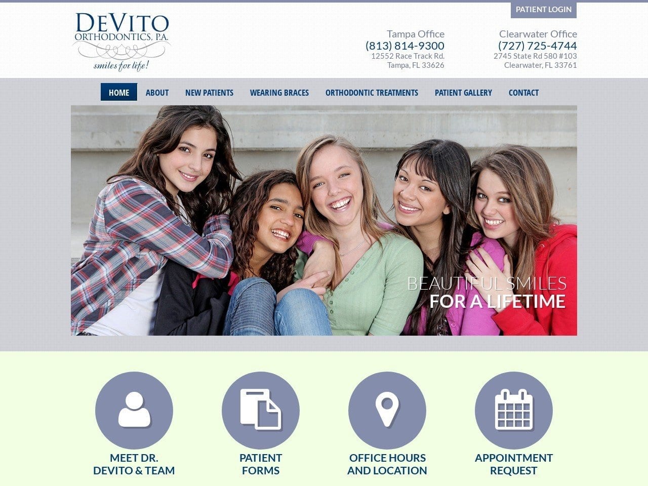 Dr. Michael J. Devito DDS Website Screenshot from devitoorthodontics.com