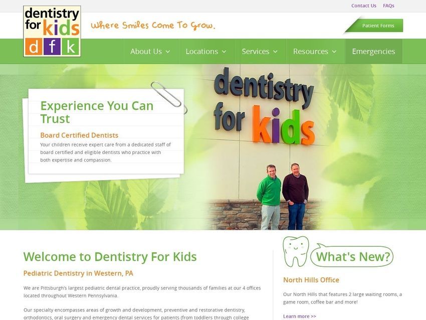 Dentist Website Screenshot from dfkonline.com