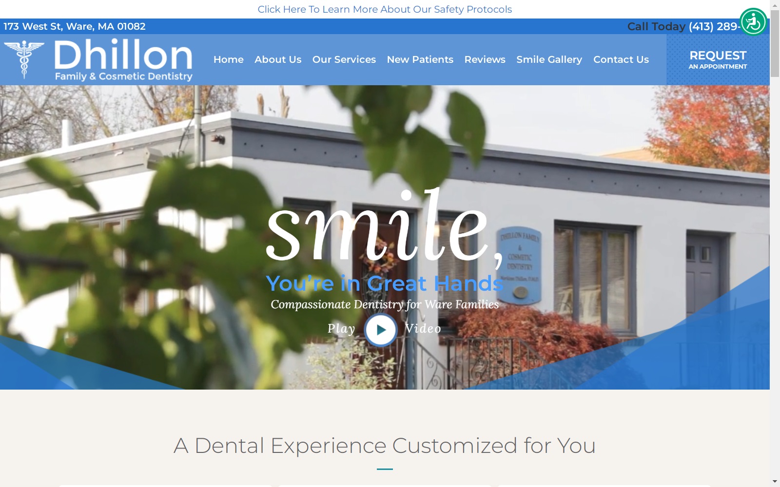 dhillonfamilydental.com screenshot