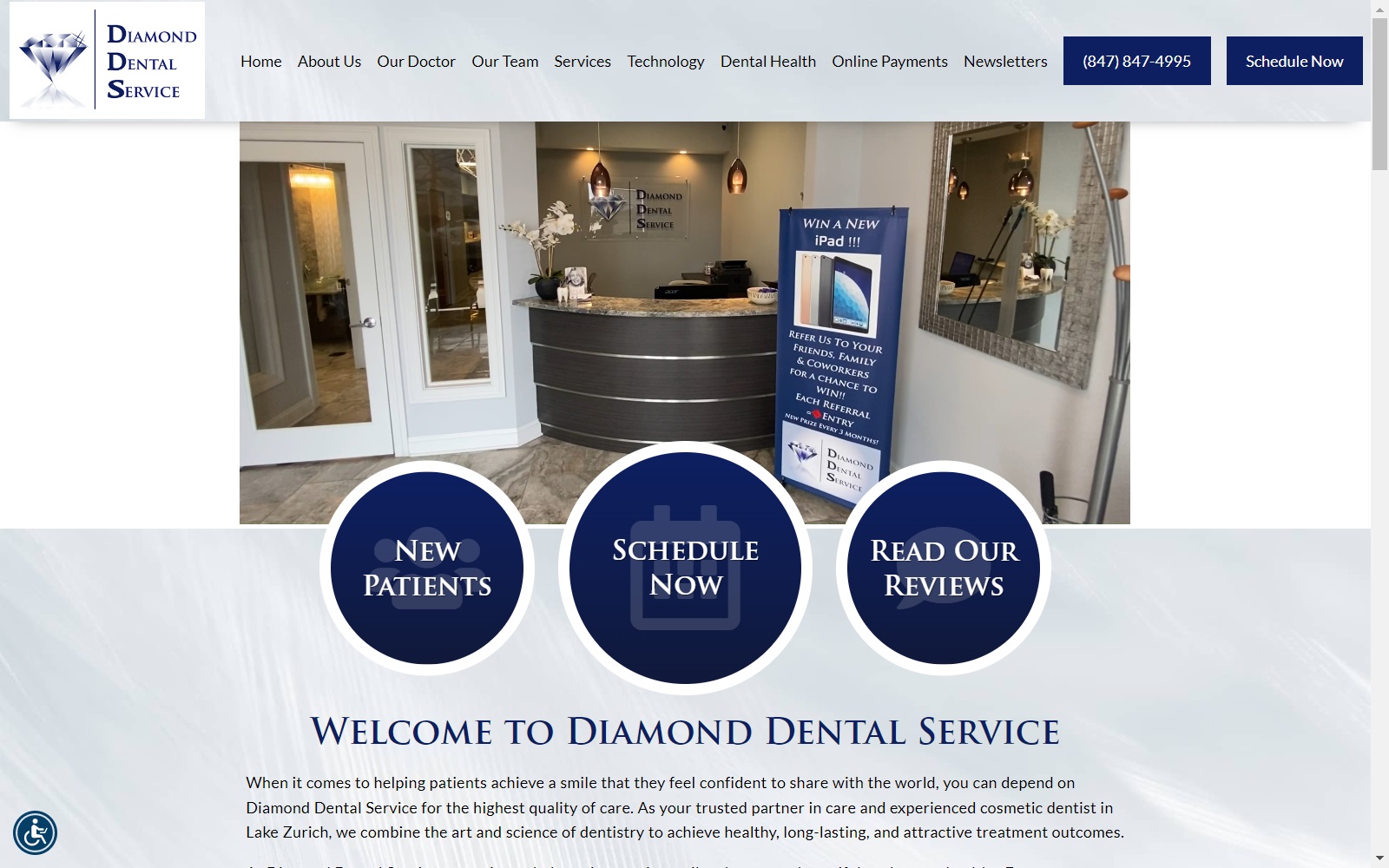 diamonddentalservice.com screenshot