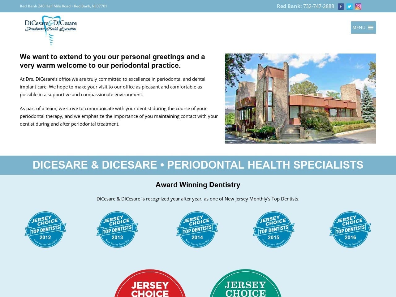 Di Cesare Dentist Website Screenshot from dicesaredds.com