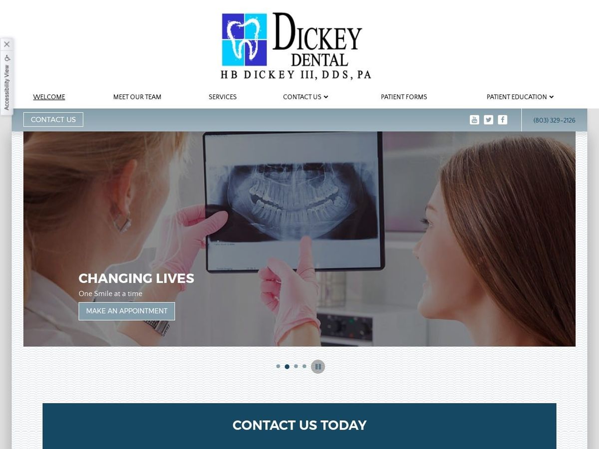 Dickey Dental Website Screenshot from dickeydental.com