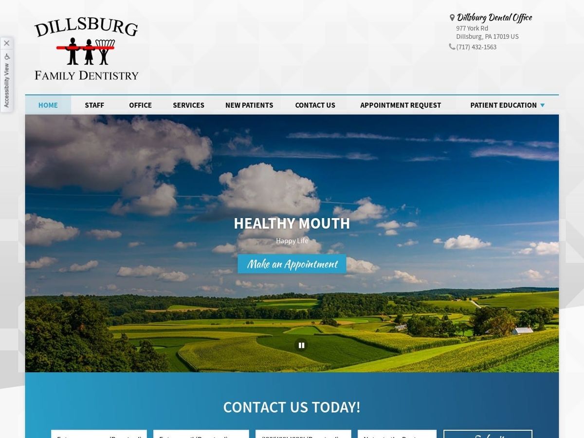 Dillsburg Family Dentistry Website Screenshot from dillsburgfamilydentistry.com