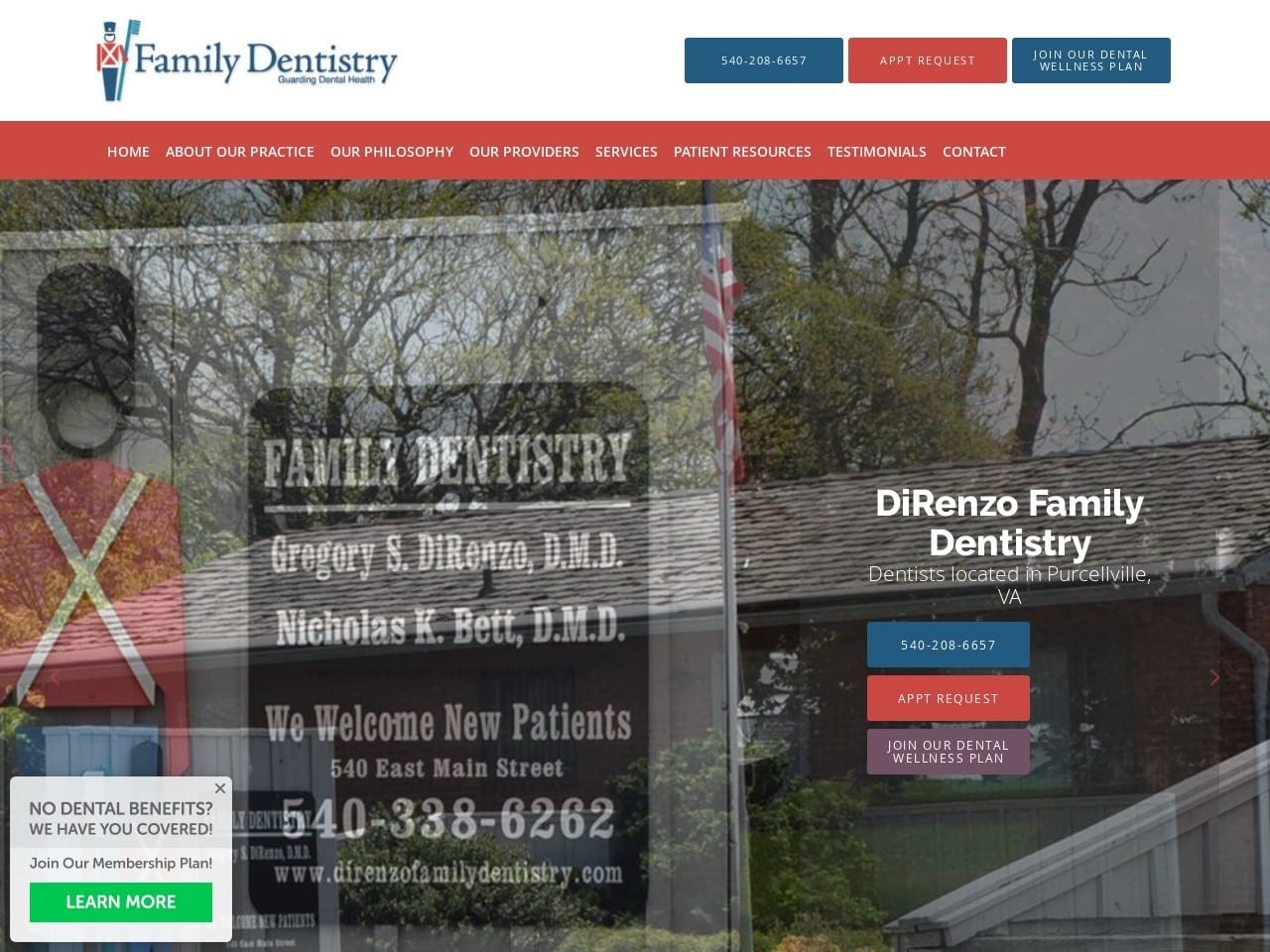 Lincoln Kelly M DDS Website Screenshot from direnzofamilydentistry.com