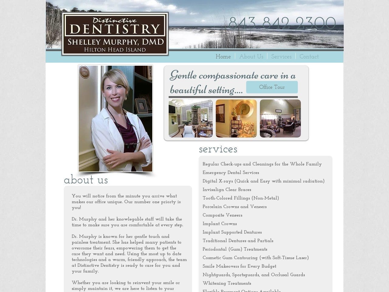 Distinctive Dentist Website Screenshot from distinctivedentistryhhi.com