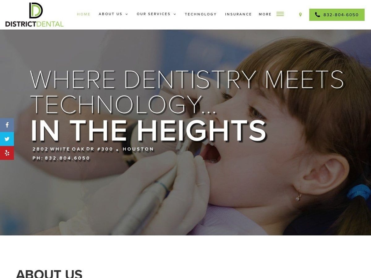 District Dental Website Screenshot from district-dental.com