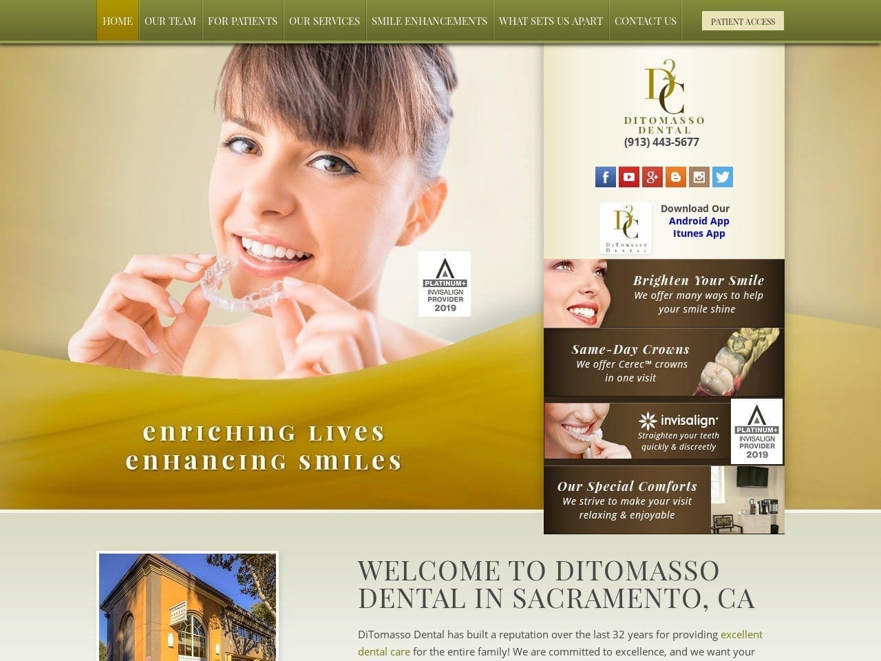 DiTomasso Dental Website Screenshot from ditomassodental.com