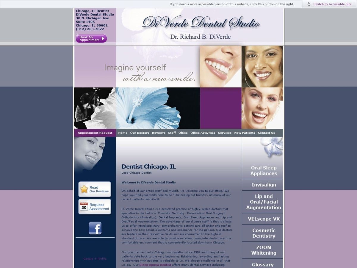 Diverde Dental Studios Website Screenshot from diverdedental.net