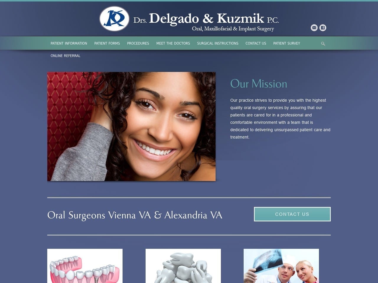 Drs. Delgado Dentist Website Screenshot from dkoms.com