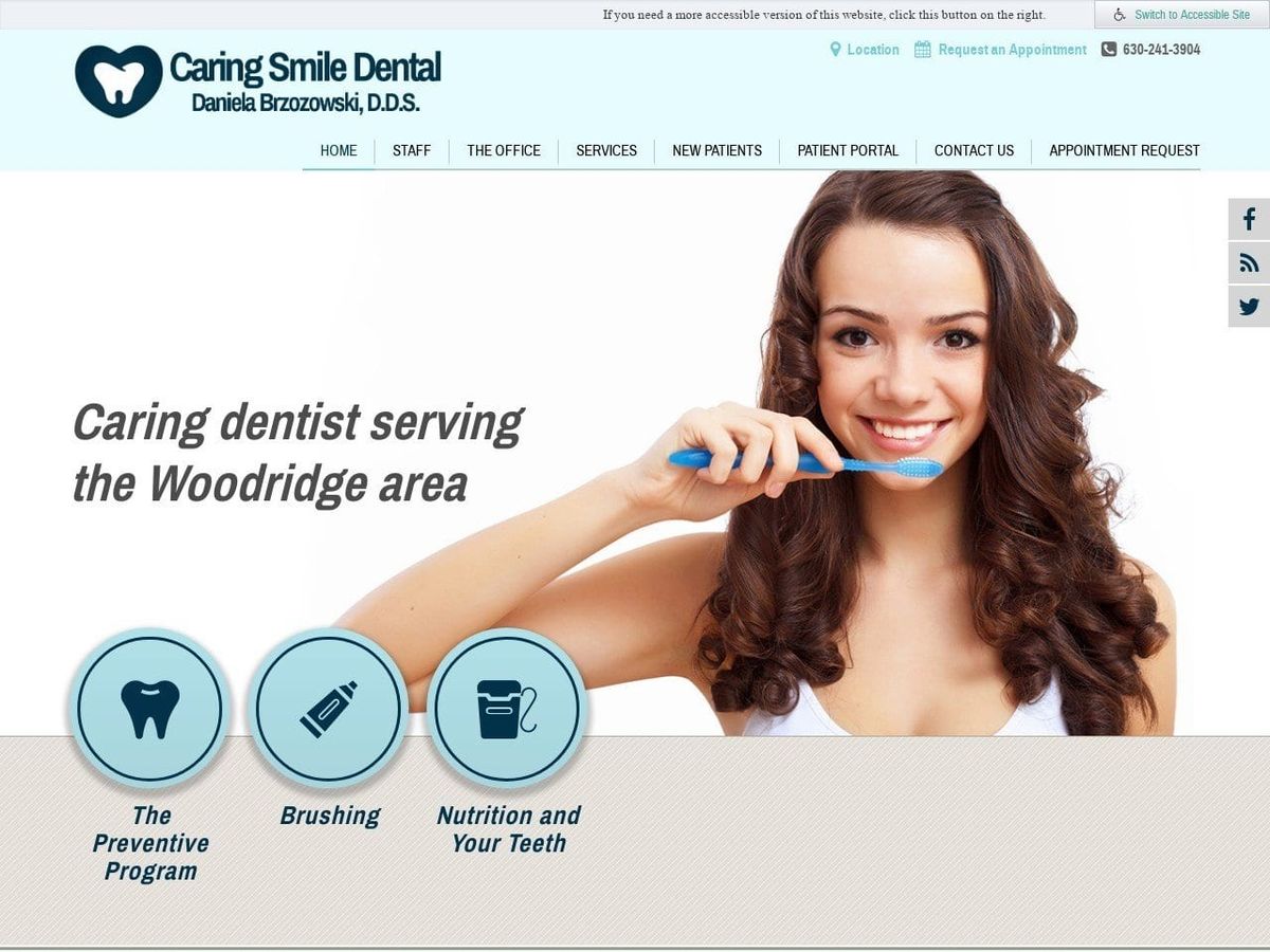 Daniela M. Brzozowski DDS Website Screenshot from dmbdental.com