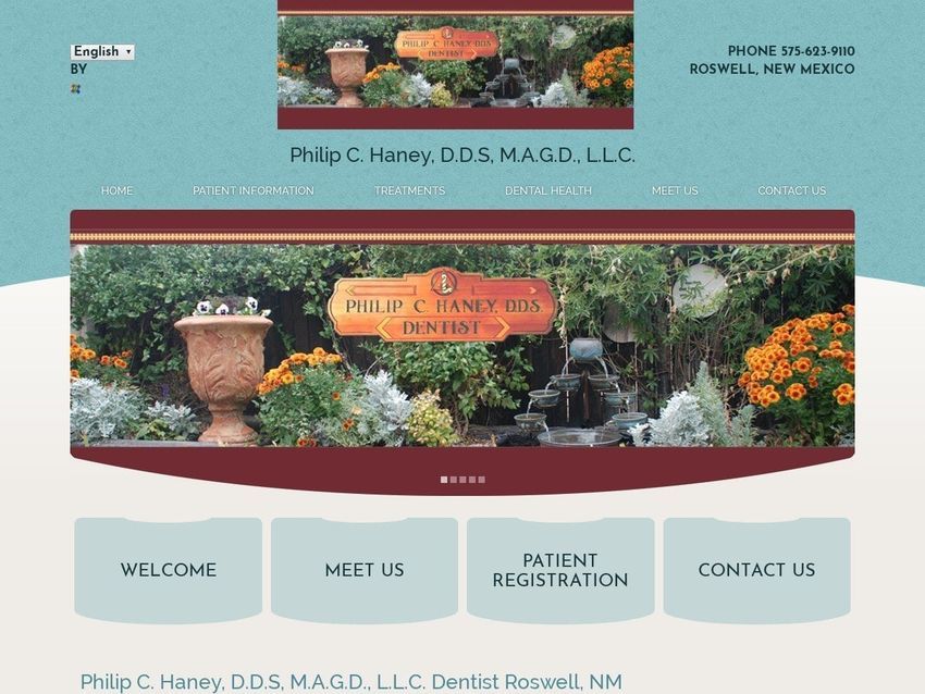 Philip C. Haney DDS MAGD LLC Website Screenshot from dochaney.com