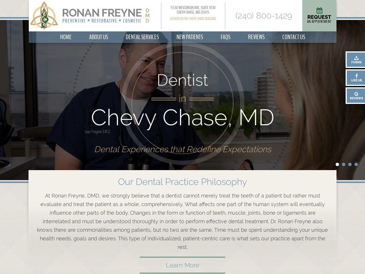 Ronan Freyne D.M.D. Website Screenshot from docronan.com