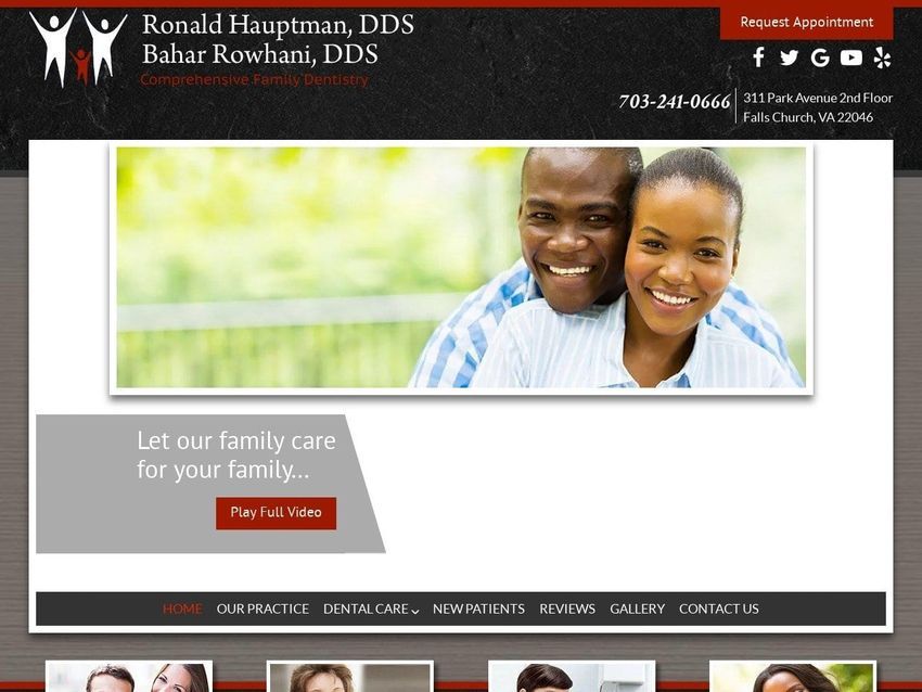 Family Dentist Website Screenshot from docrondds.com