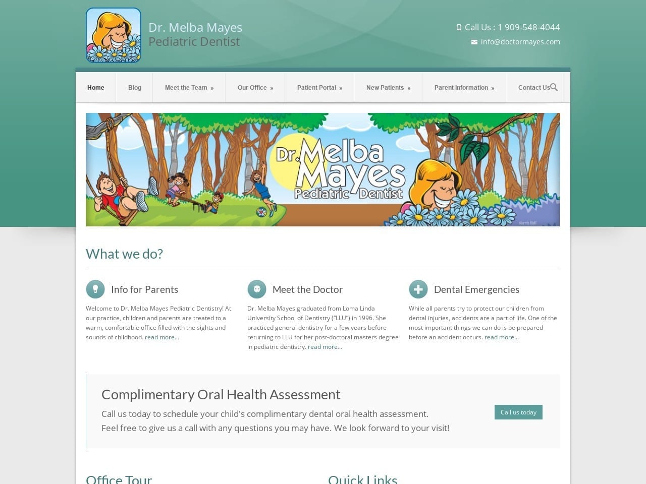 Mayes Melba DDS Website Screenshot from doctormayes.com