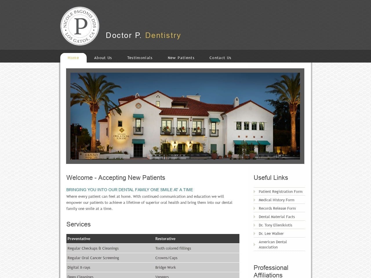 Doctorp Dentistry Website Screenshot from doctorpdentistry.com