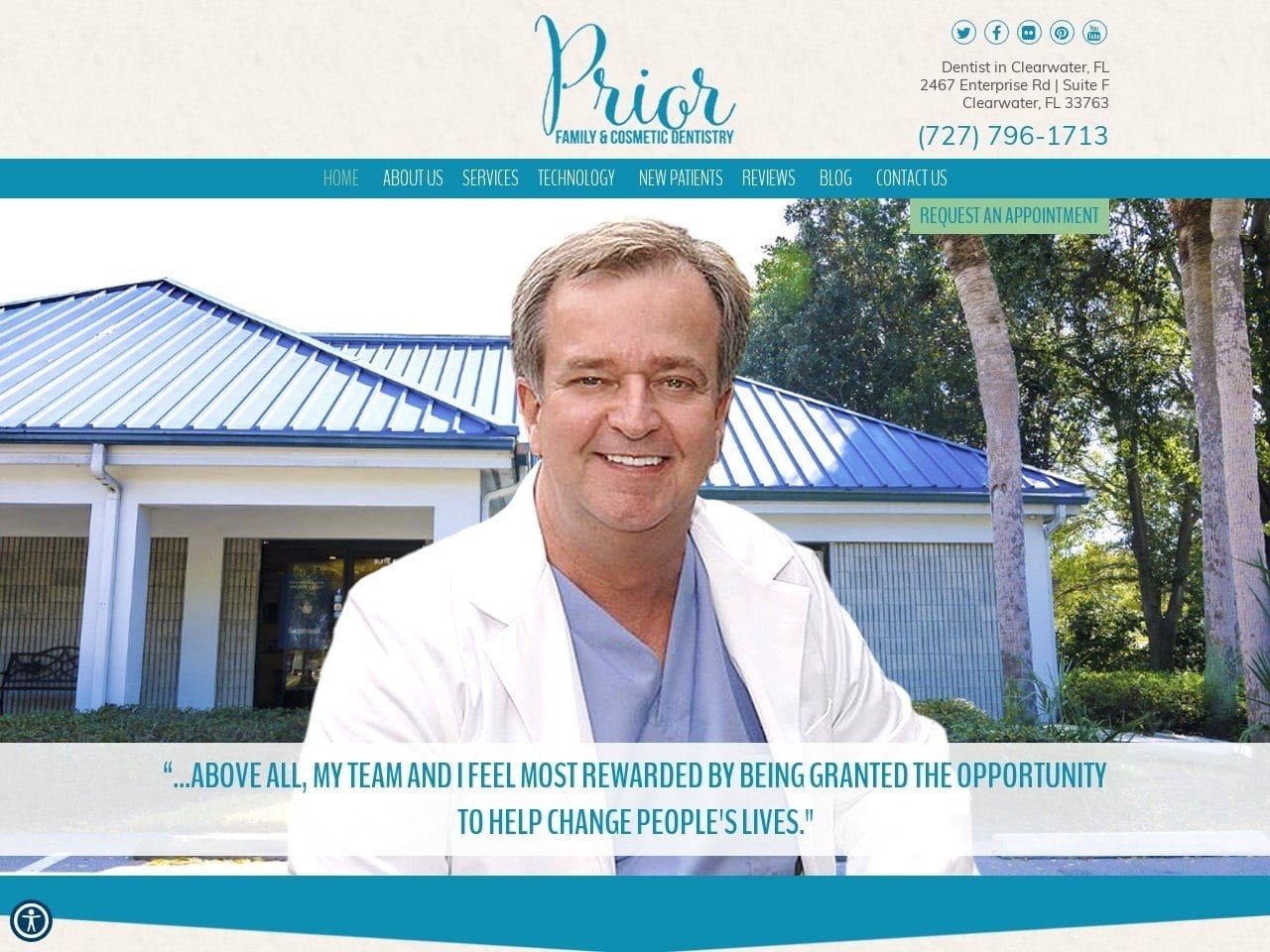 Gregory R Prior Dds Prior Cosmetic Dentist Website Screenshot from doctorprior.com