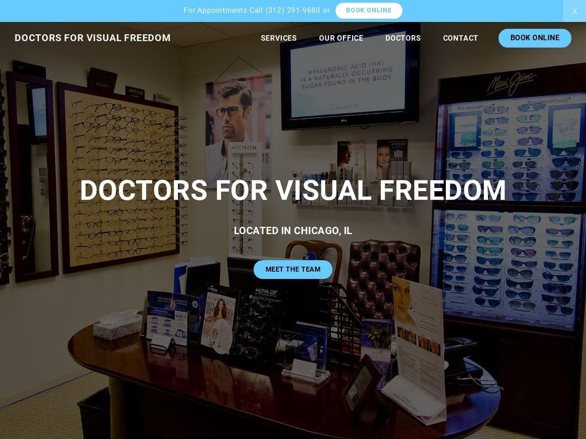 Doctors For Visual Freedom Website Screenshot from doctorsforvisualfreedom.com