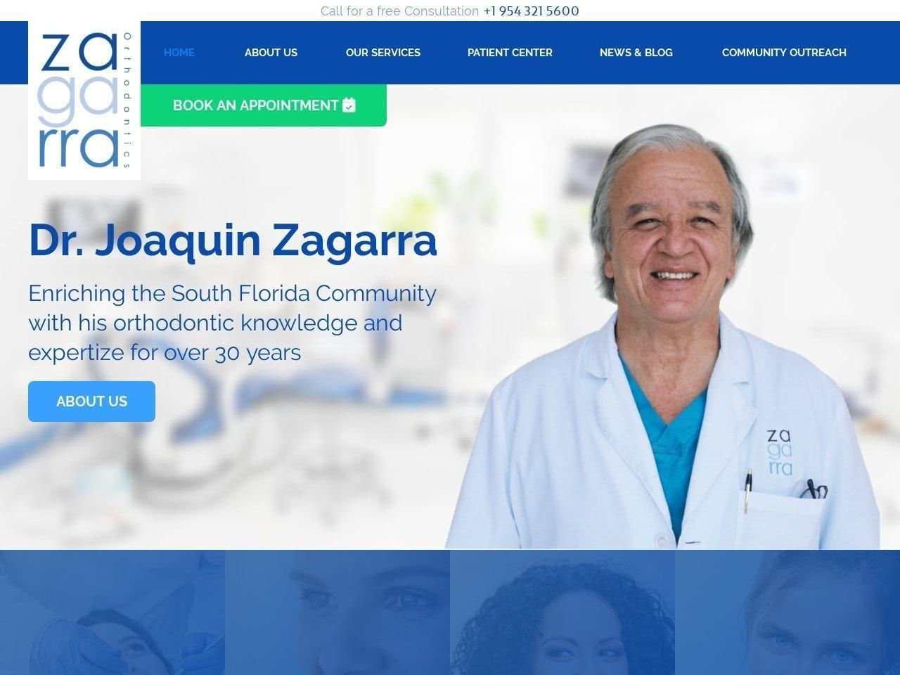 Zagarra Orthodontics Website Screenshot from doctorzag.com