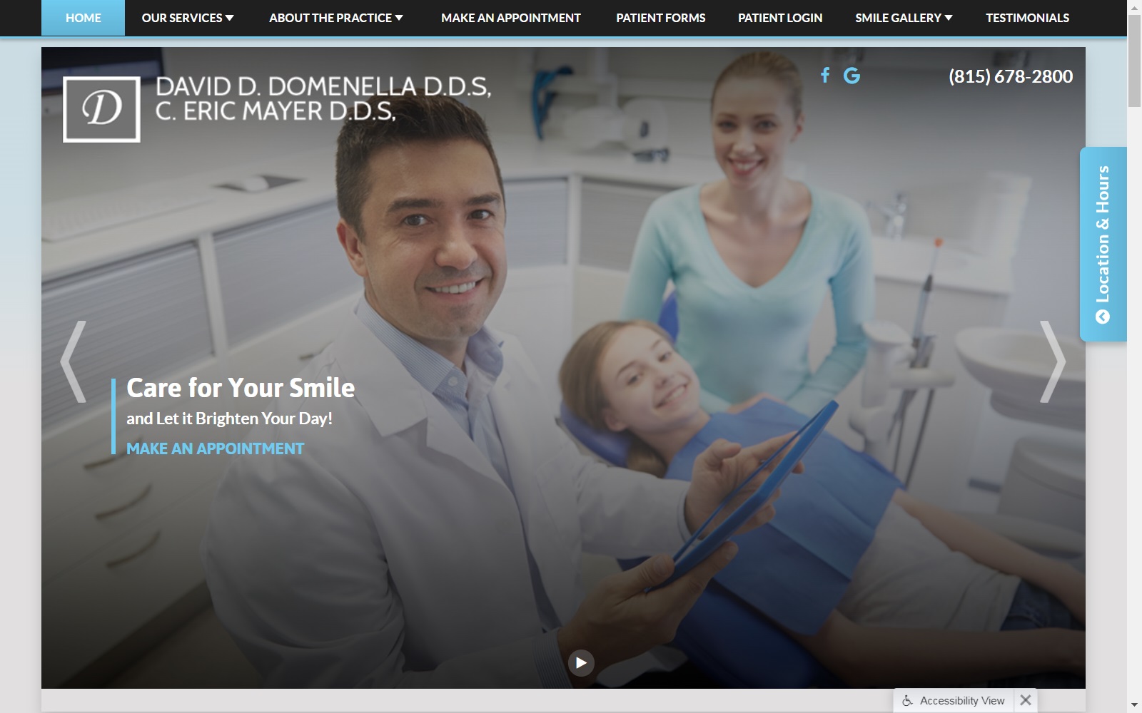 domenelladentalcare.com screenshot