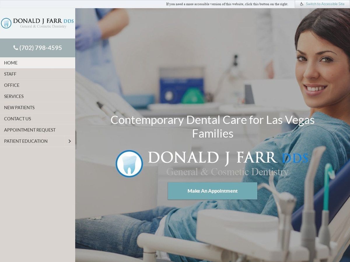 Farr Donald J DDS Website Screenshot from donaldjfarrdds.com