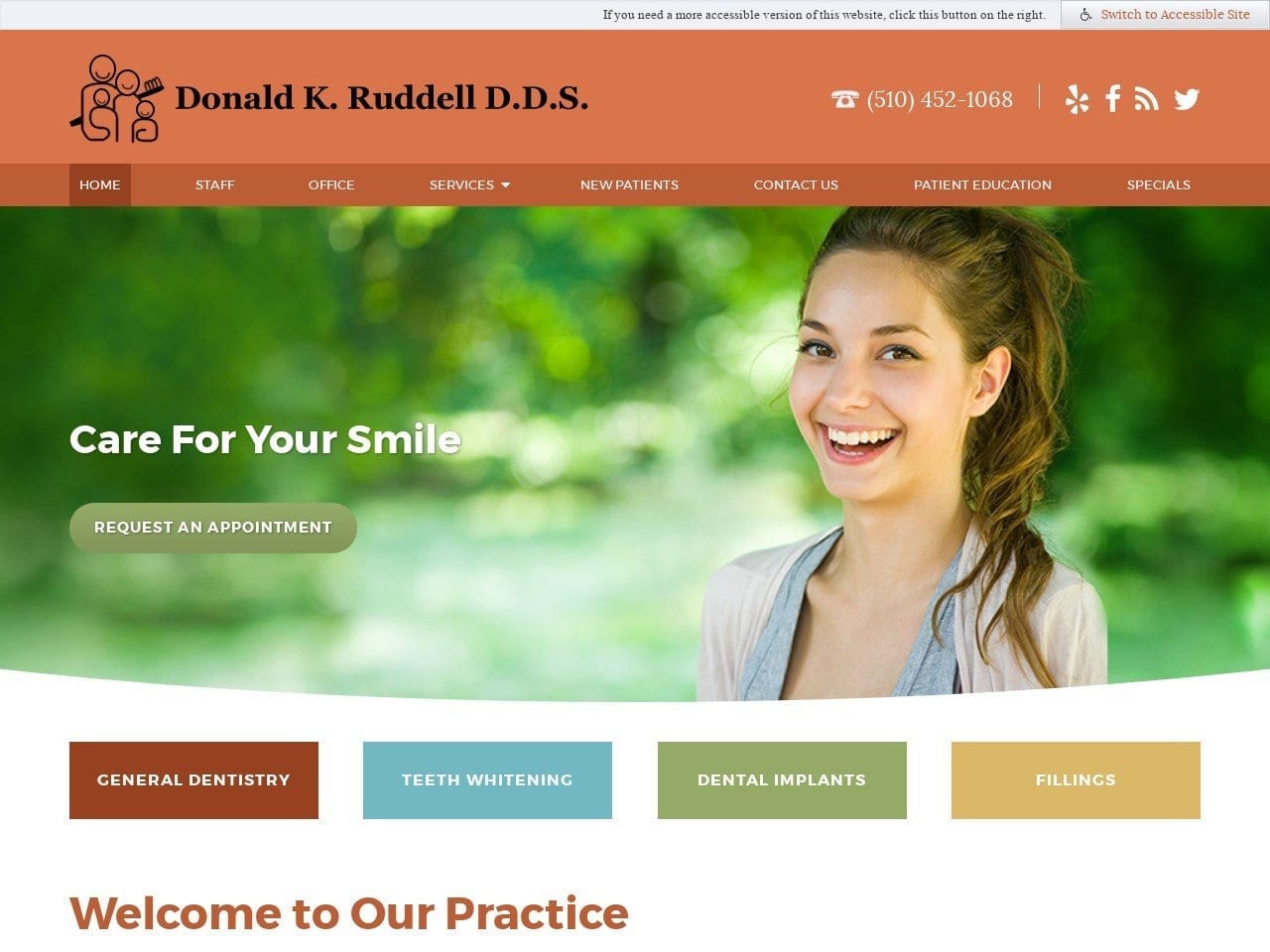 Ruddell Donald K DDS Website Screenshot from donaldruddelldds.com