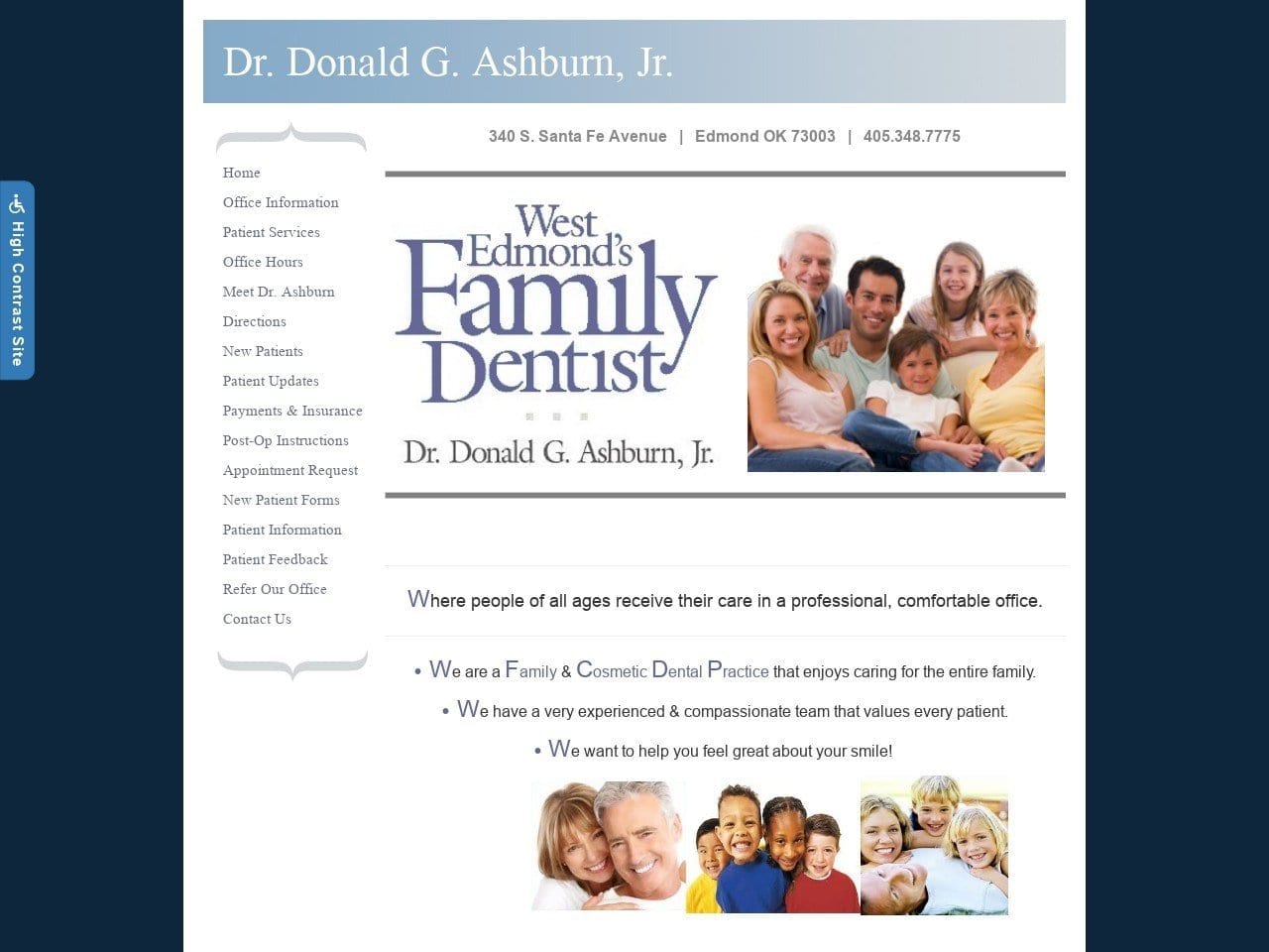 West Edmonds Family Dentist Website Screenshot from donashburndds.com