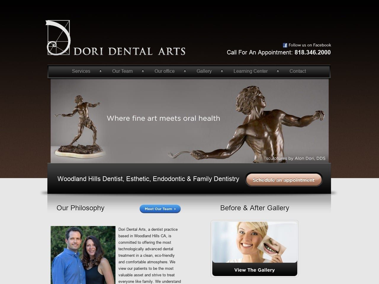 Dori Dental Arts Website Screenshot from doridentalarts.com
