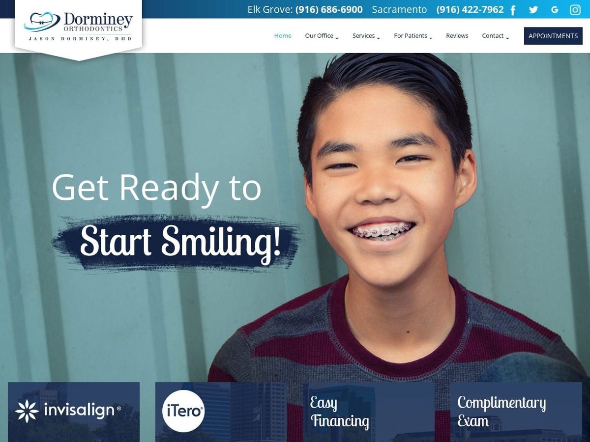 Dorminey Orthodontics Website Screenshot from dormineyorthodontics.com