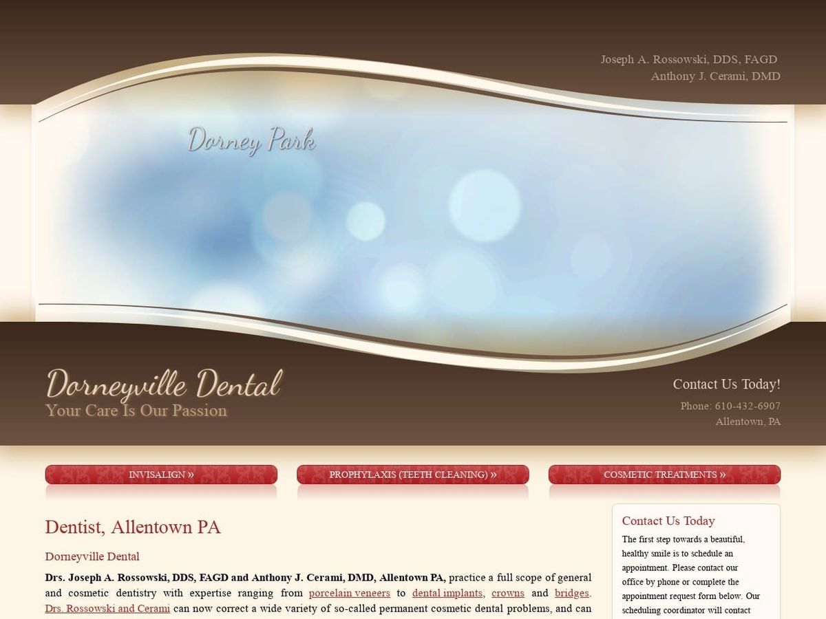 Rossowski Joseph A Website Screenshot from dorneyvilledental.com