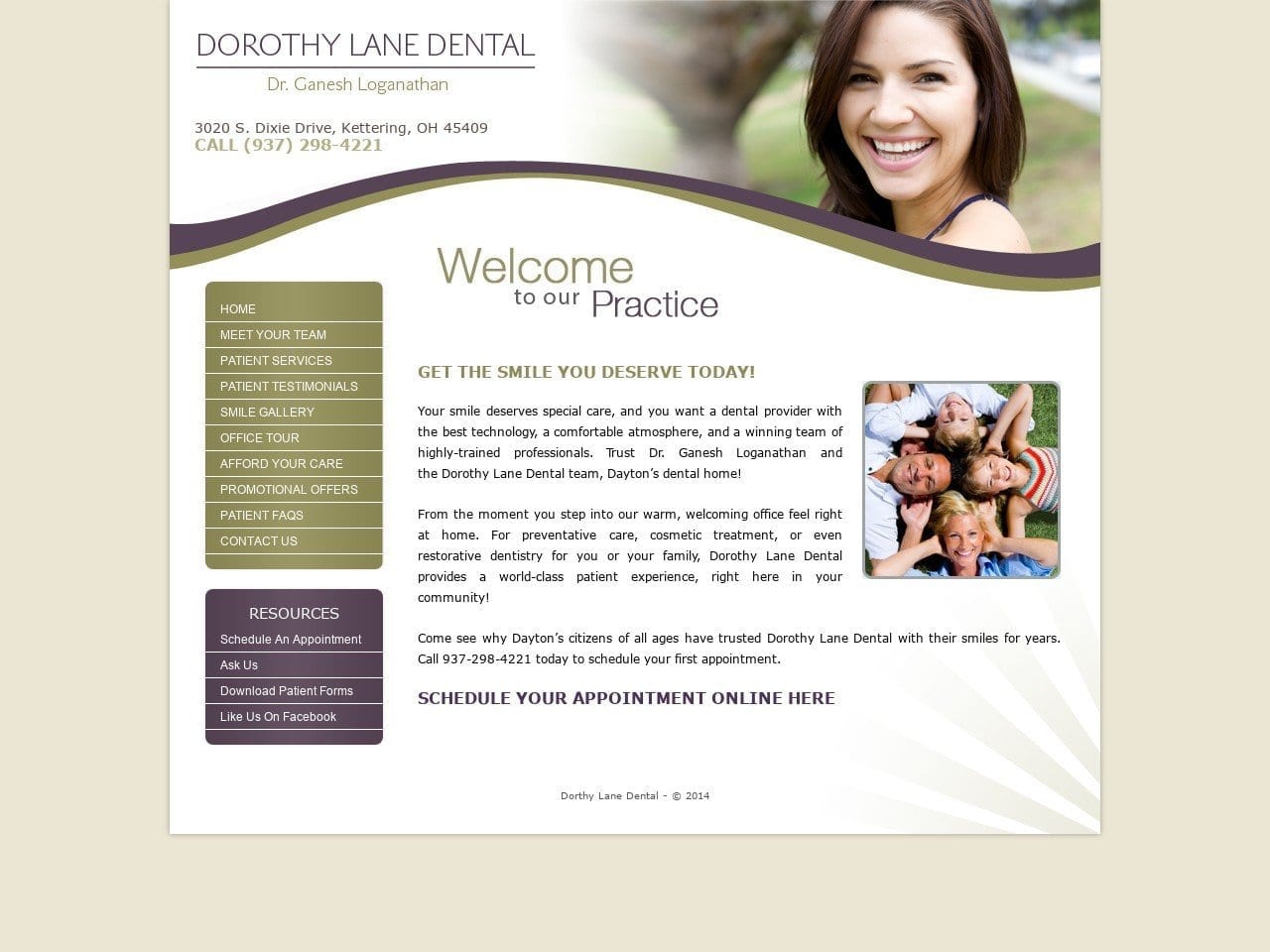 Dorothy Lane Dental Associates Website Screenshot from dorothylanedental.com