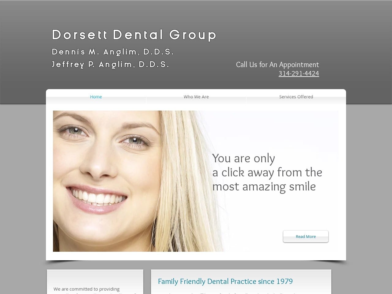 Dorsett Dental Group Website Screenshot from dorsettdentalgroup.com