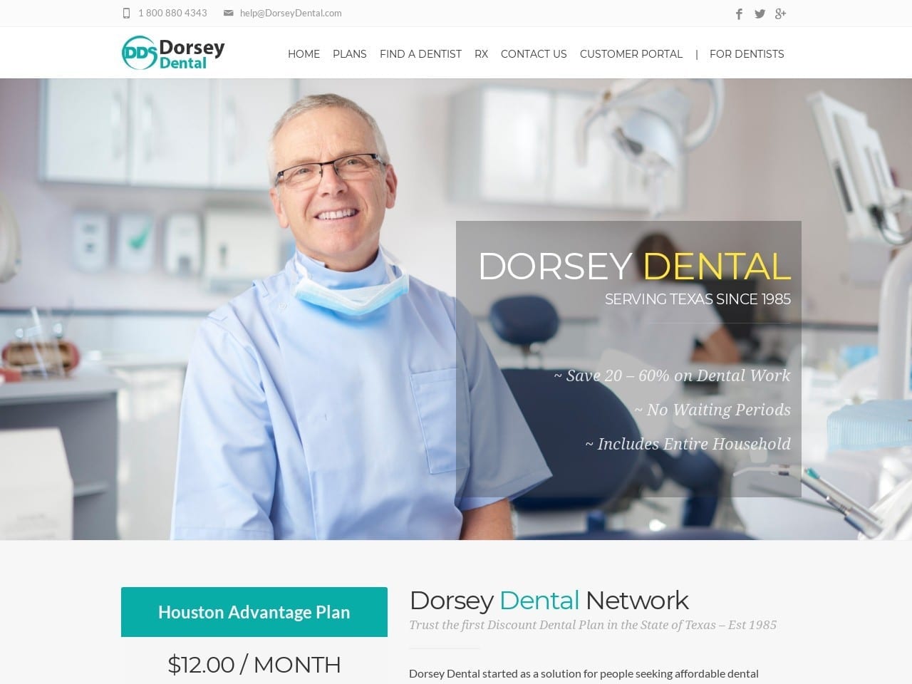 Dorsey Discount Services Website Screenshot from dorseydiscountservices.com