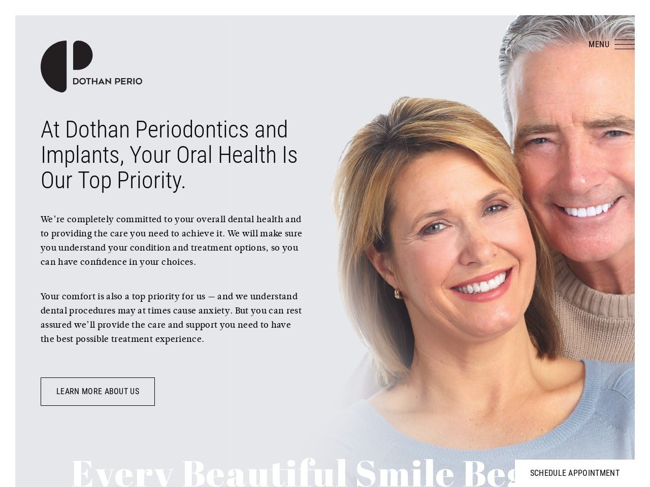 Dothan Periodontics Dentist Website Screenshot from dothanperio.com